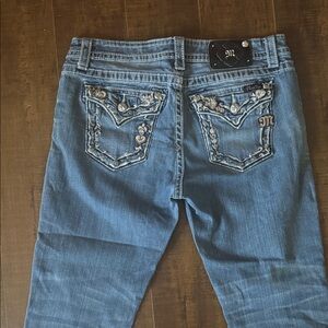 Miss Me Denim Boot Cut Jeans with Embellished Pockets